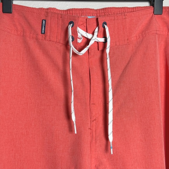 Ocean + Coast NEW Mens Board Shorts XXL Orange Coral Teal Stretch Beach - Picture 5 of 8